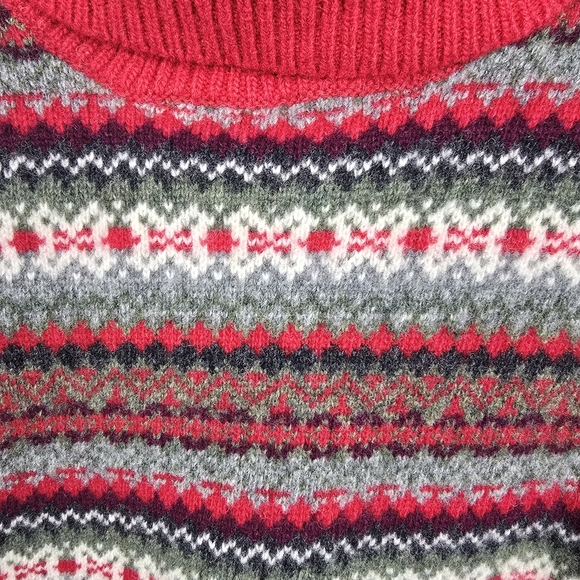 Vintage Old Navy Wool Cropped Turtleneck Sweater Cozy Red Womens Size M - Picture 3 of 10